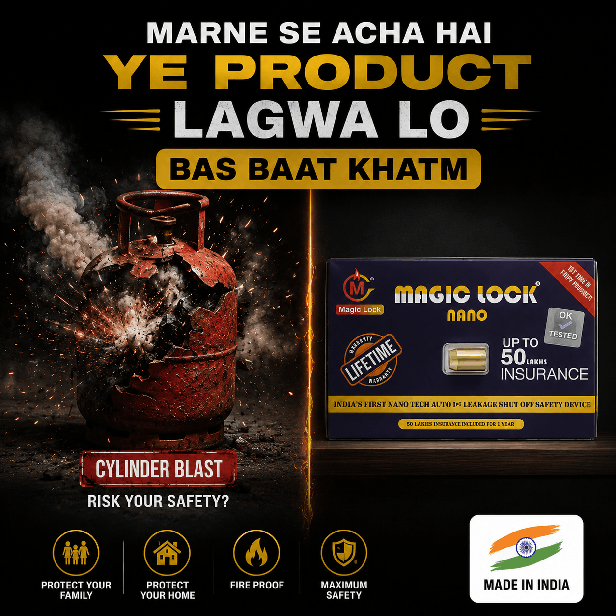MAGICLOCK™ - Nano – Auto Gas leak Cut Off Technology